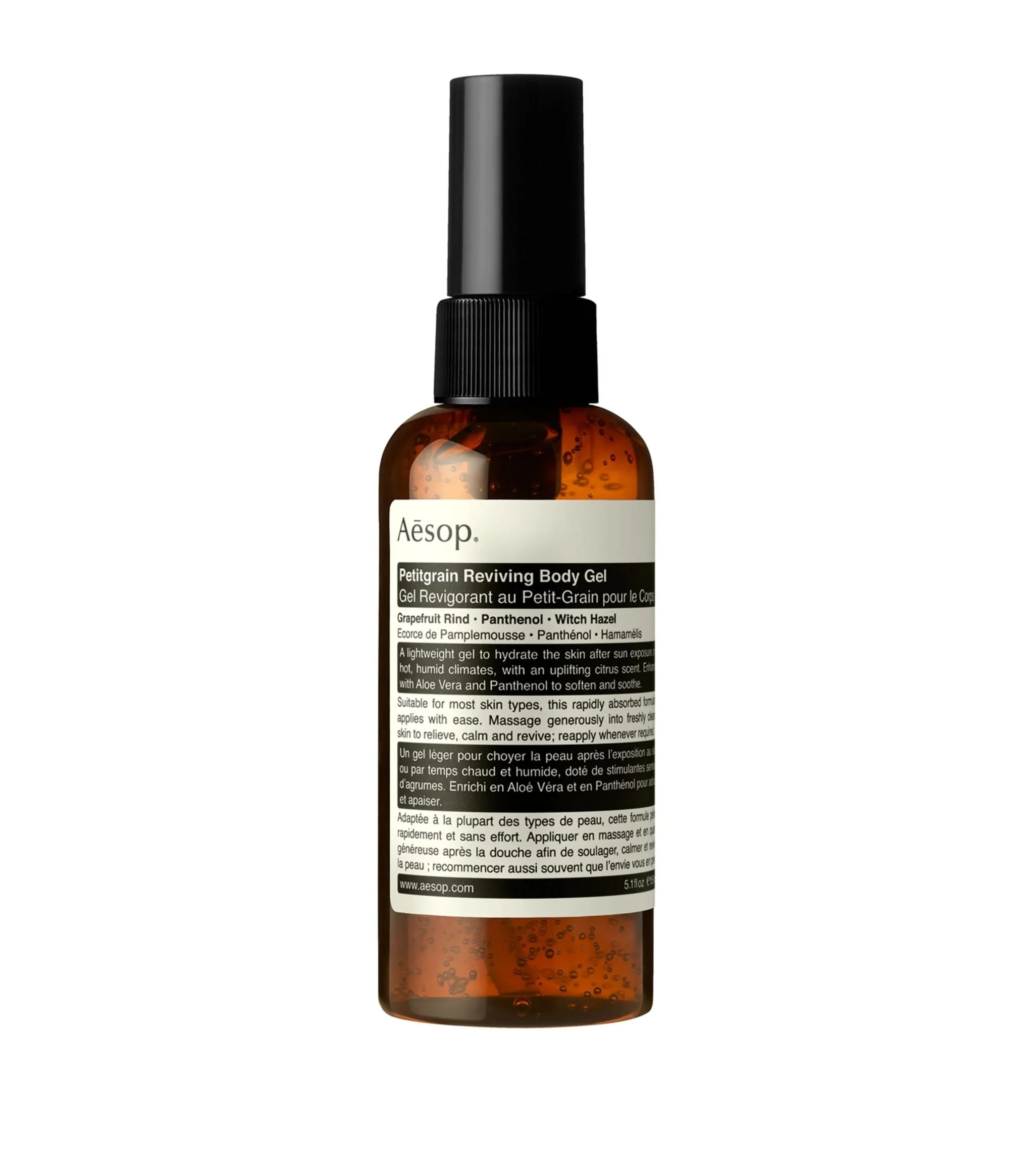 Aesop Petitgrain Reviving Gel Corpo doposole idratante rinfrescante