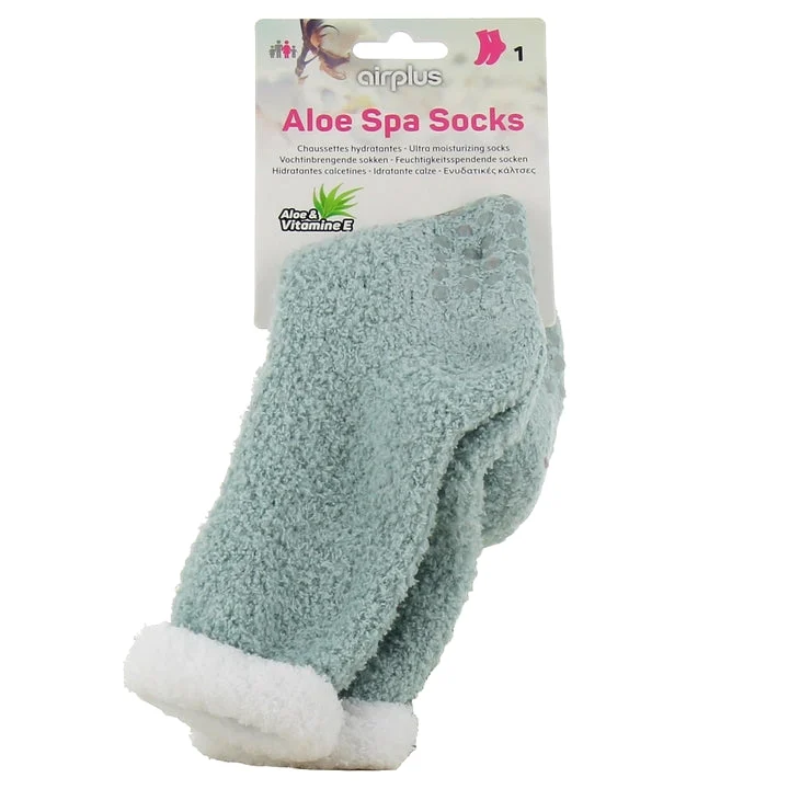 AirPlus Aloe Spa Socks - Calzini Idratanti - Colore Menta/Bianco - Taglia unica