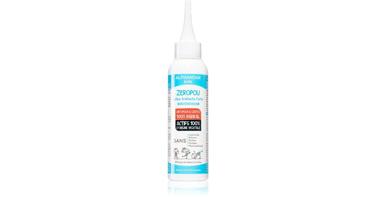 Alphanova Zeropou Lozione Trattante Forte all'Olio di Cocco bambini 100ml