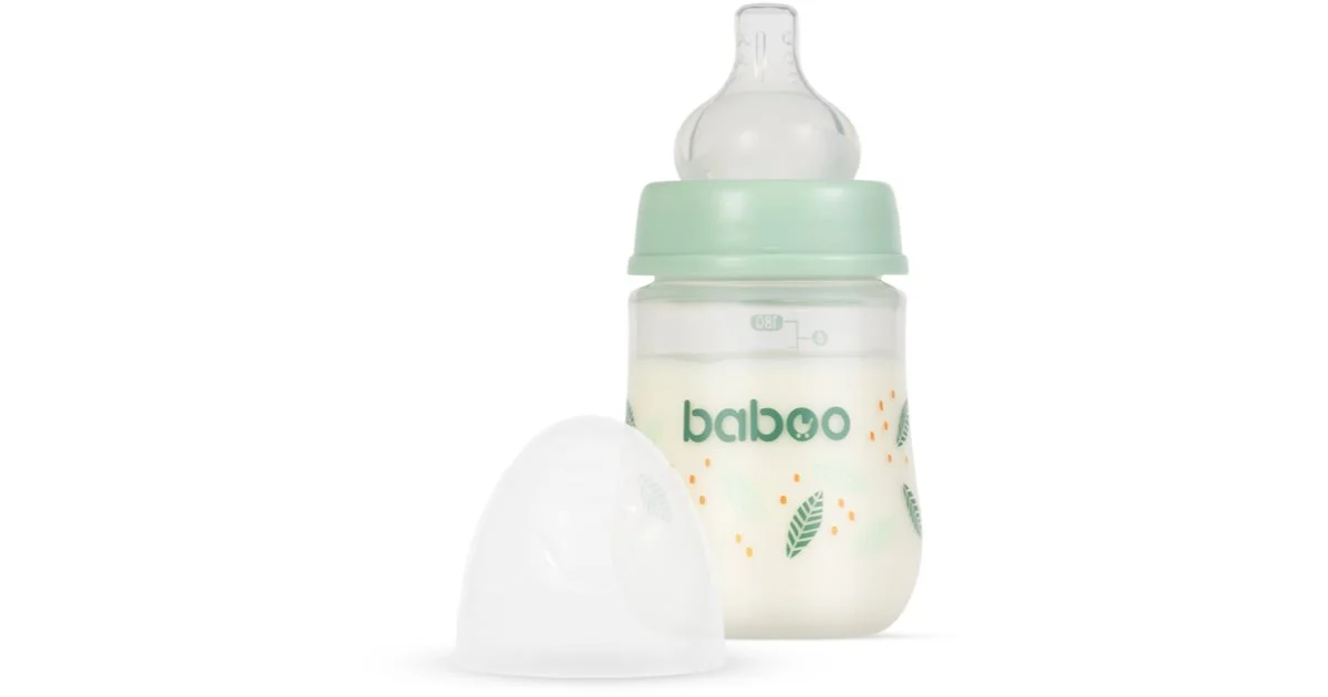 Baboo Anti-colic biberon anticolica per neonati Peachy Keen, 0 m+ 180 ml
