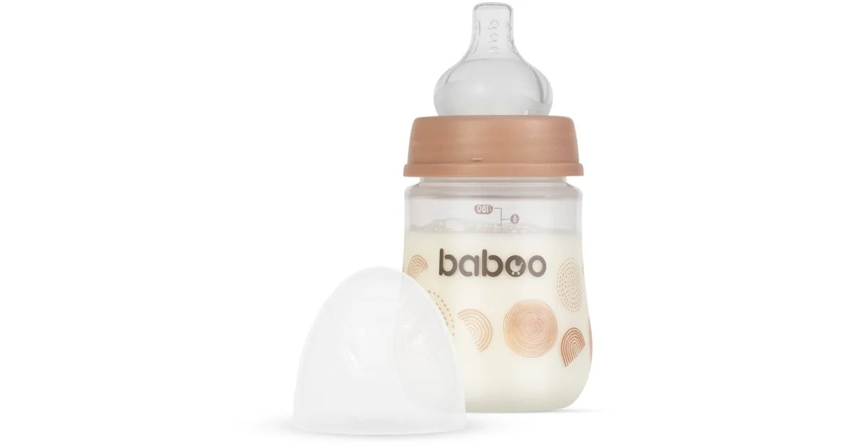 Baboo Anti-colic biberon anticolica per neonati Au Naturale, 0 m+ 180 ml