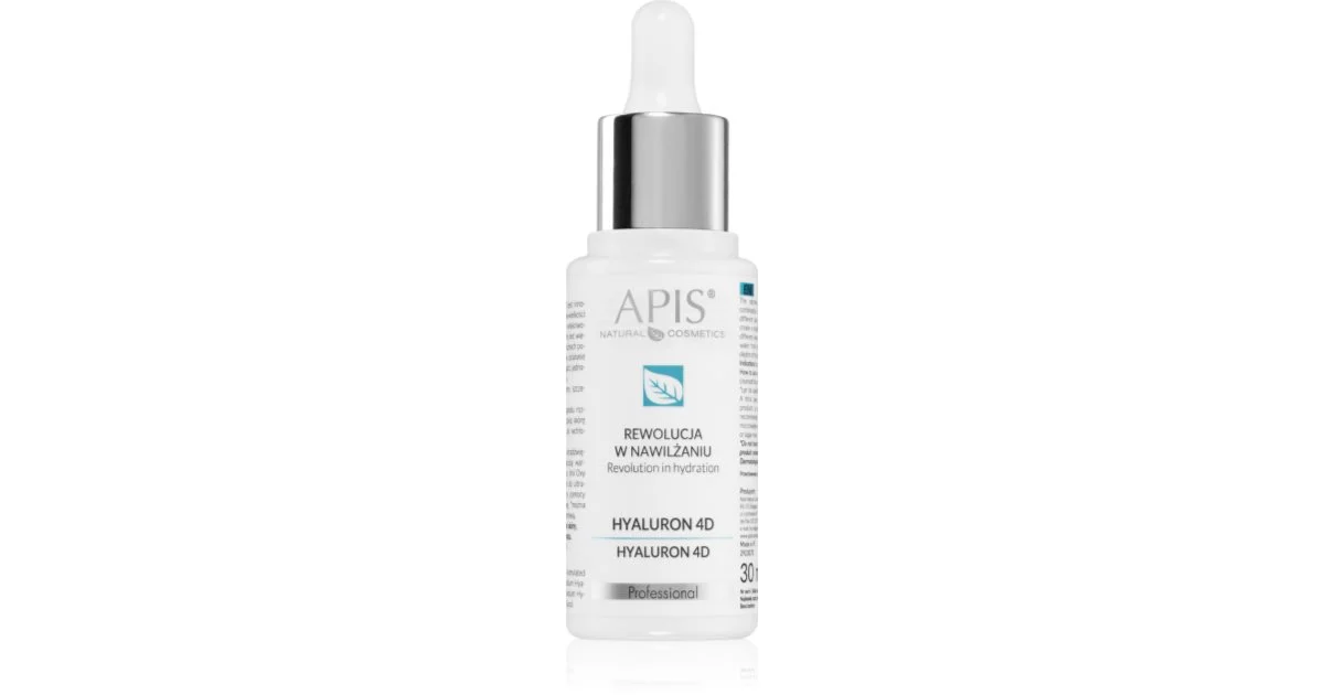 Apis Natural Cosmetics Revolution In Hydration Hyaluron 4D siero ialuronico per pelli disidratate e secche 30 ml
