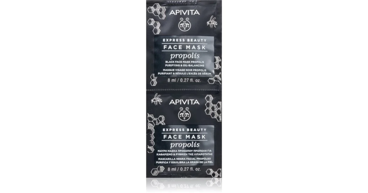 Apivita Maschera Per Pelli Giovani Grasse Con Propoli 2x8ml