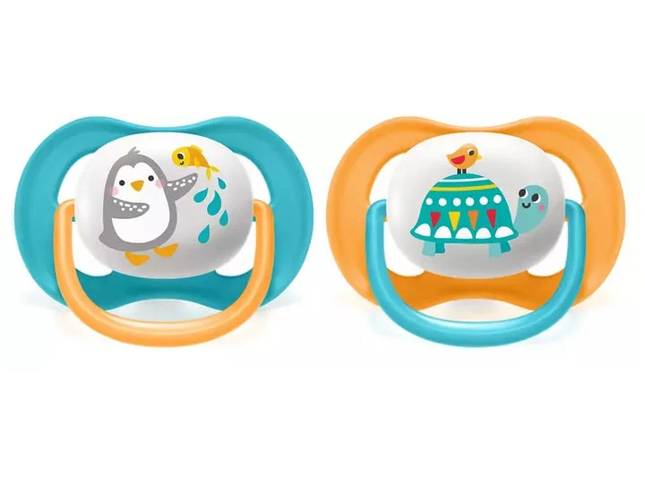 Avent Ciucciotti Ultra Air Animals 6-18 mesi Pinguino & Tartaruga x2