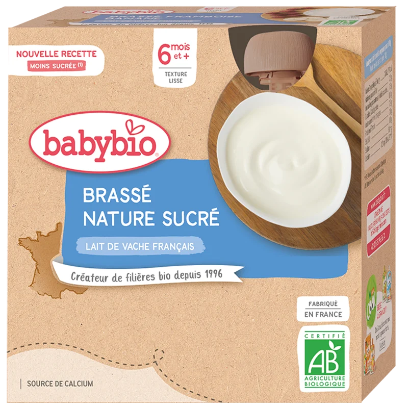 Babybio Borracce Dessert - 6 mesi e più - Prodotto Naturale Dolce - BIO 4x85 g