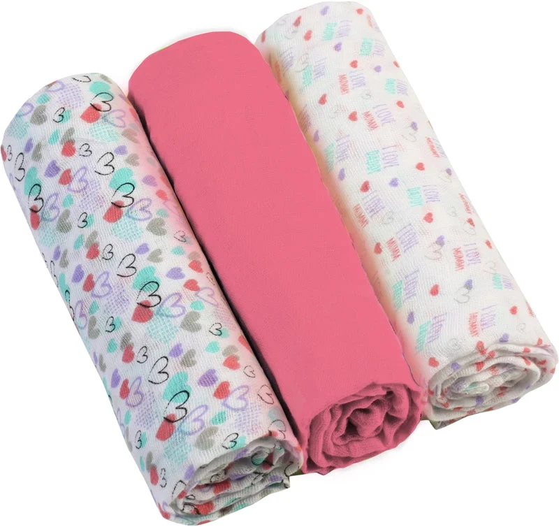 BabyOno Diaper Super Soft pannolini in tessuto Pink 70 × 70 cm 3 pz