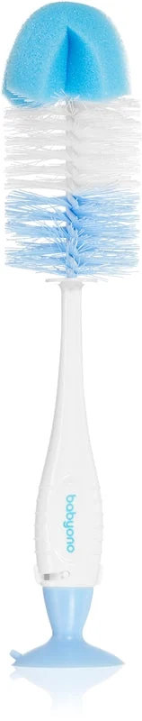 BabyOno Take Care Brush for Bottles and Teats spazzola per pulire 2 in 1 Blue 1 pz