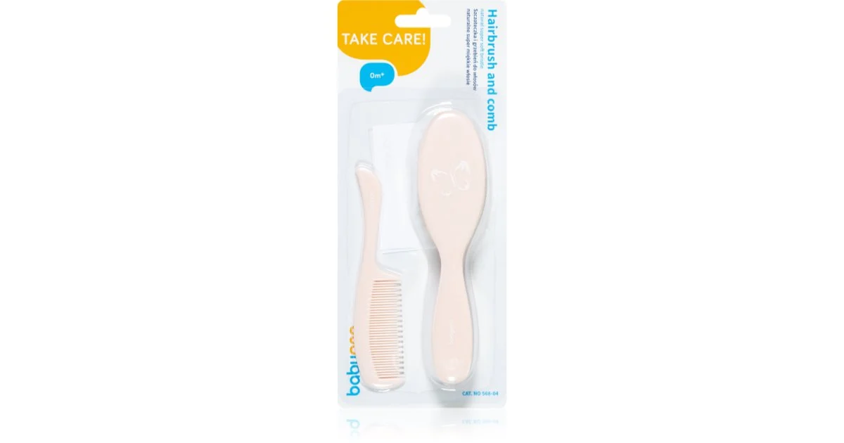 Babyono Take Care Spazzola E Pettine Per Capelli Iv Per Bambini Rosa 2 Pz