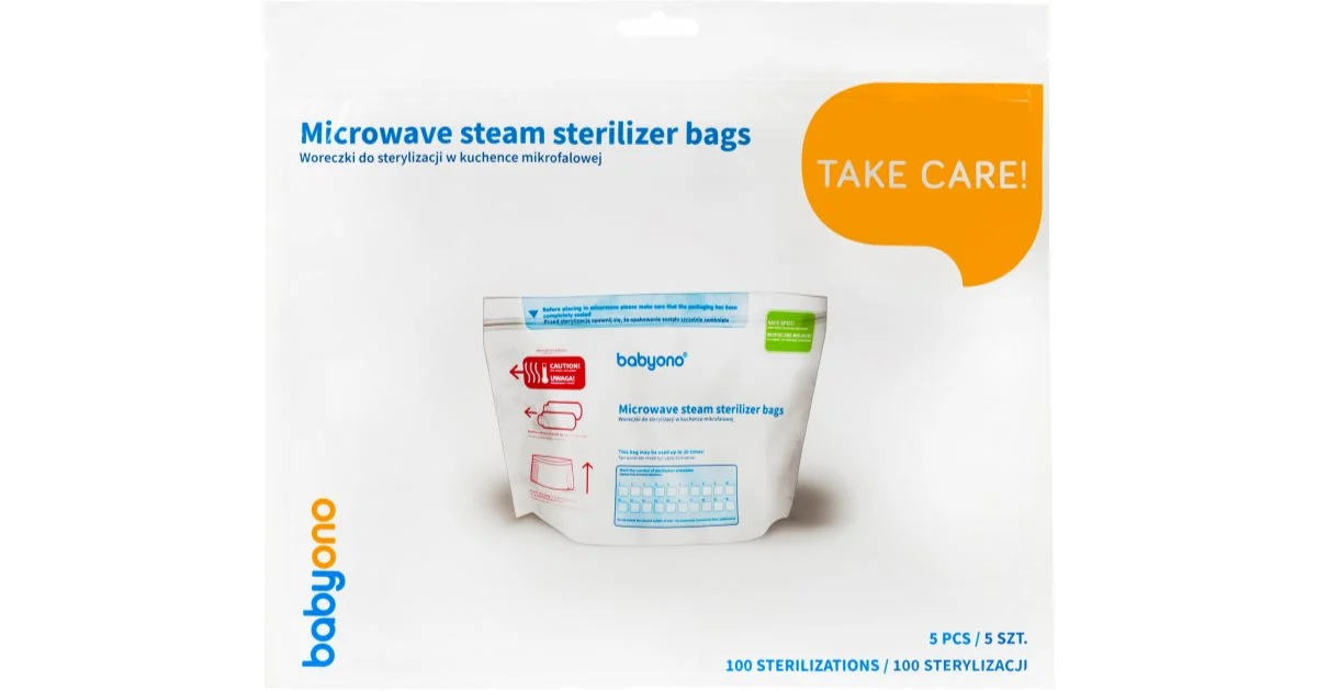 BabyOno Take Care sacchetti sterilizzanti per il forno a microonde 5 pezzi