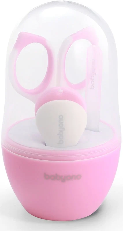 BabyOno Take Care Set per manicure per bambini rosa