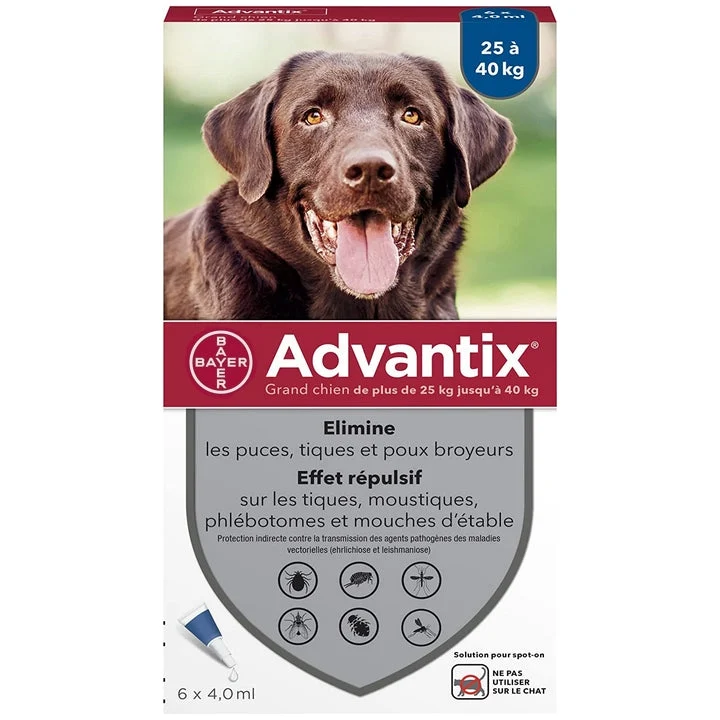Bayer Advantix Cane di taglia grande 25-40 Kg 6 pipette da 4,0 ml