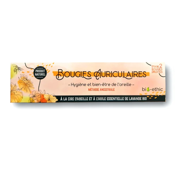 Candele auricolari Bio-Ethic Organic Natural. Confezione da 2 candele