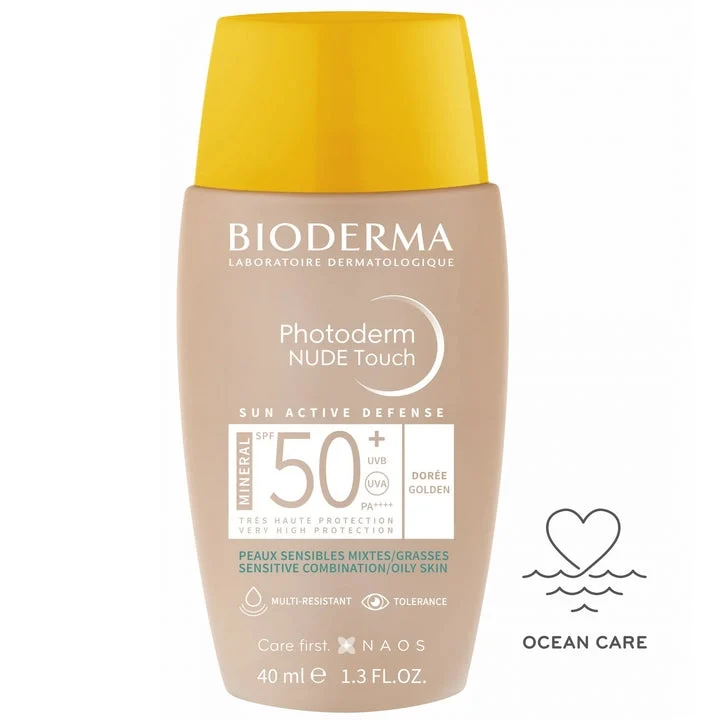 Bioderma Photoderm Nude Touch SPF50+ - Tinta Dorata - Pelle Sensibile Mista / Grassa 40ml