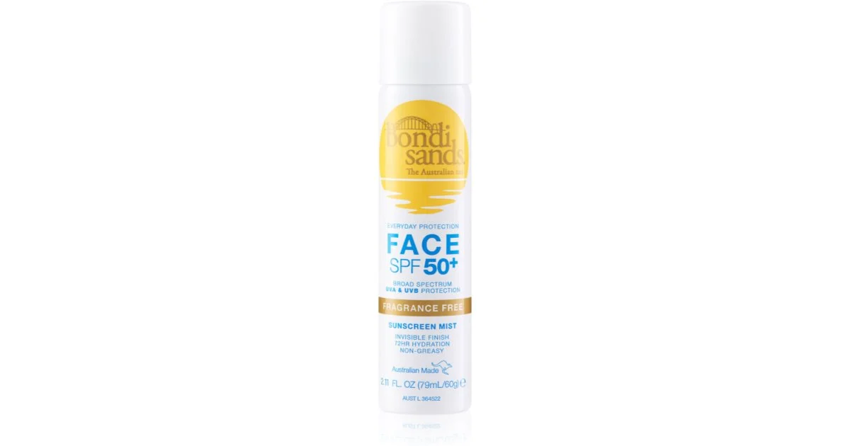 Bondi Sands Spf50+ Crema Solare Viso Spray Senza Profumo 79 ml
