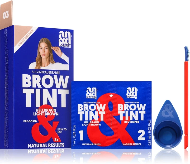 A.N.D. Beauty Brow Tinta Per Sopracciglia Colore Light Brown 3× 1,67 Ml