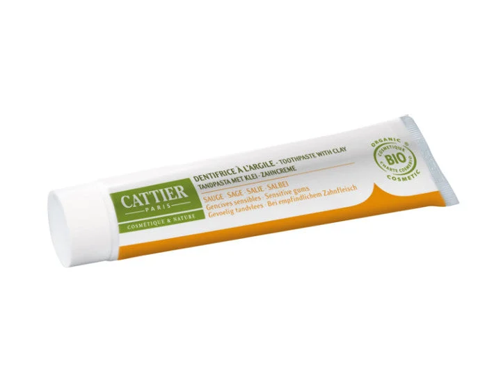 Cattier Dentargile Dentifricio Remineralizzante all'Argilla Gengivale Fragili Salvia BIO 75ML