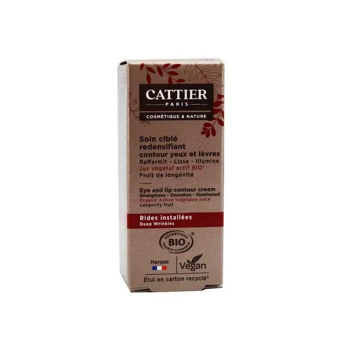 Cura del contorno occhi e labbra ridensificante mirata organica Cattier 15 ml