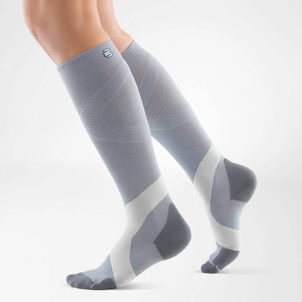 Bauerfeind Training Calzini Sportivi Long 41 46 Silver Polar S