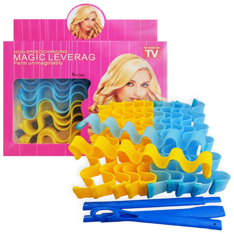 Deni Carte Papiloty - rulli per capelli, cerca l'effetto spiaggia 25 cm, 12 pezzi.