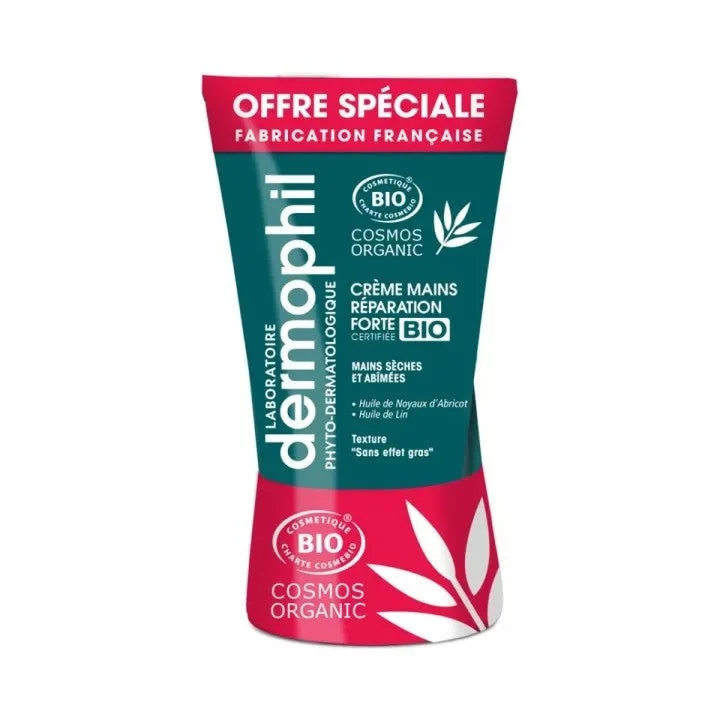 Dermophil Crema Mani Riparazione Forte Bio 2x75ml