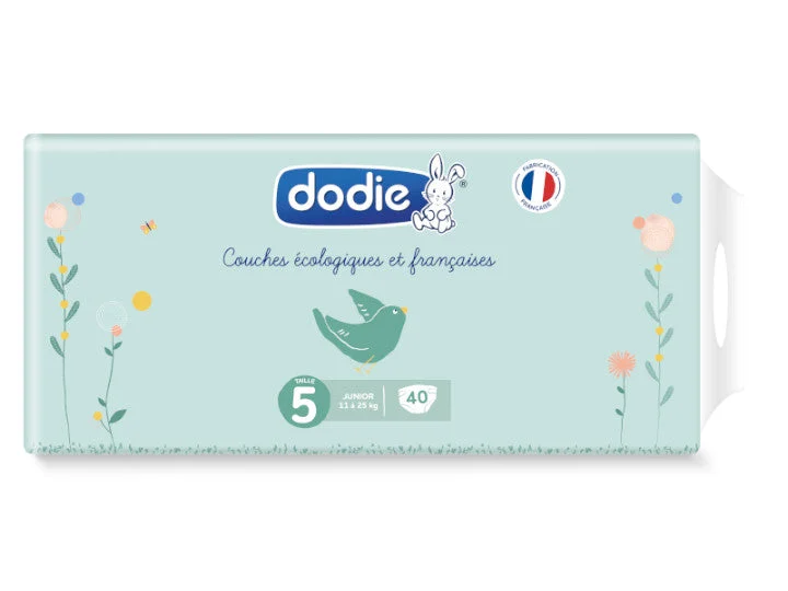 Dodie Pannolini Ecologici Francesi Taglia 5 40 pannolini (da 11 a 25 kg)