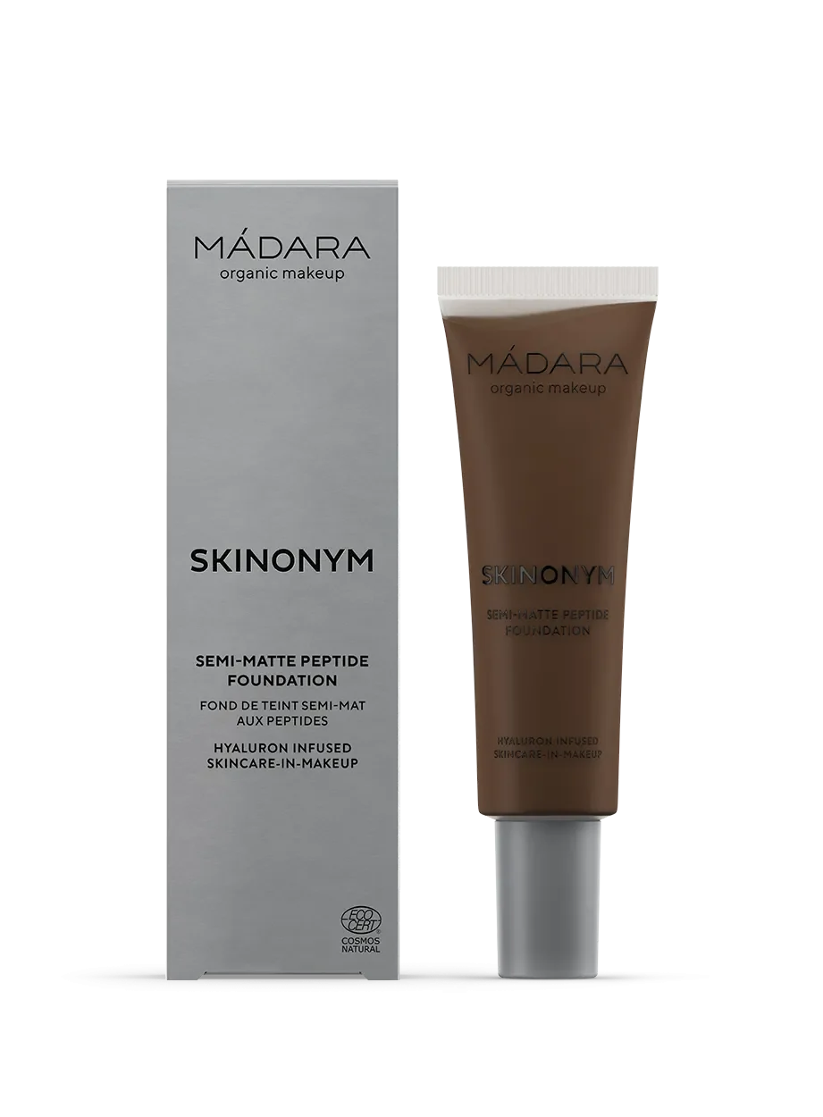 MÁdara organic skincare SKINONYM Fondotinta Peptide semi-opaco, 100 Moka (30 ml)