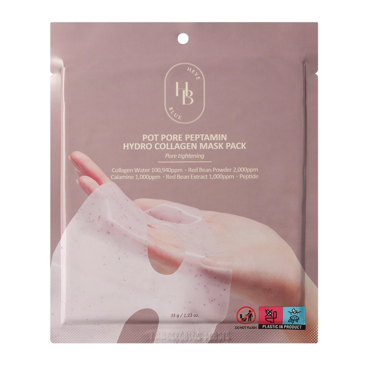 Heveblue Pot Pore Peptamin Hydro Collagene Maschera Restringente Pori 35g