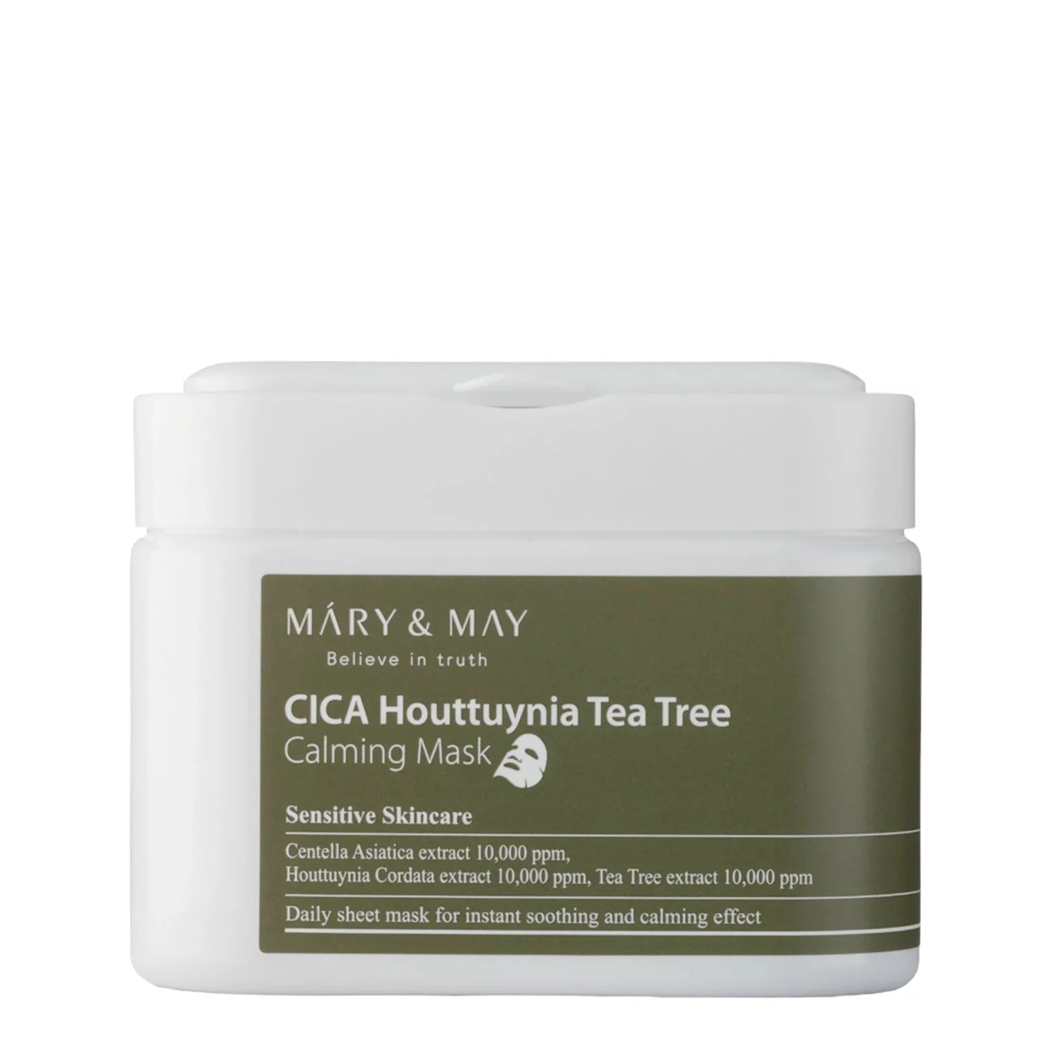 Mary&May Cica Houttuynia Tea Tree Lenitivo Maschera Set Lenitiva 30 pz