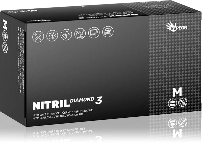 Guanti Espeon Diamond3 In Nitrile Senza Polvere Taglia M 2X50 Pz