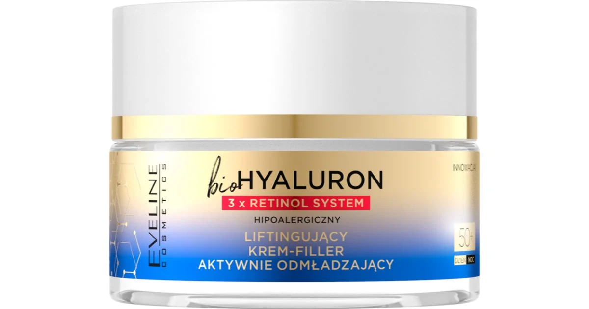 Eveline Cosmetics Bio Hyaluron 3X Retinol System Crema Lifting Giorno E Notte 50+ 50 Ml