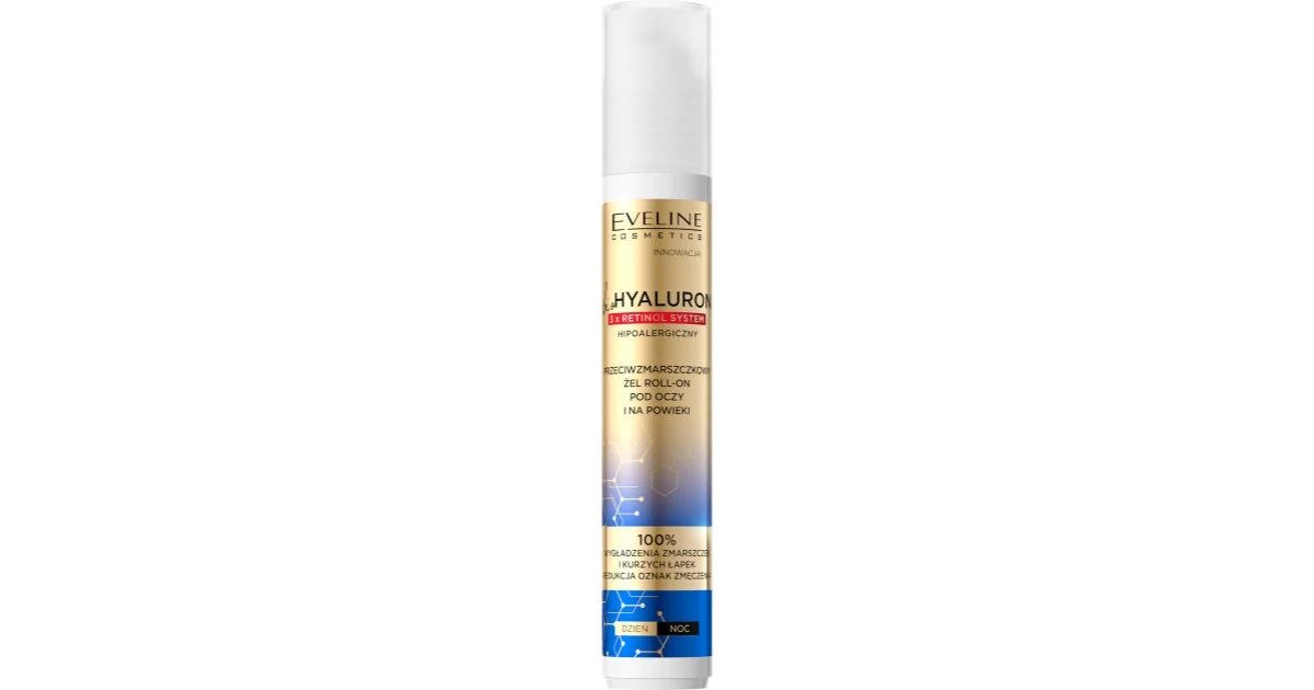 Eveline Cosmetics Bio Hyaluron 3X Retinol System Roll-On Rinfrescante Occhi Contro Rughe E Occhiaie 15 Ml