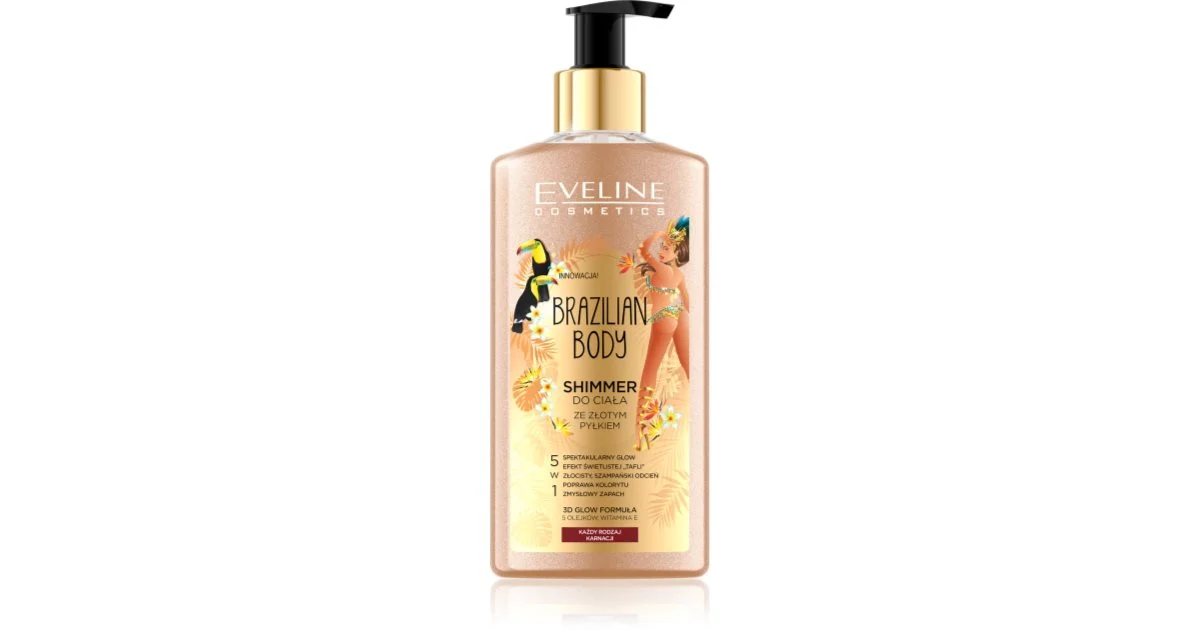 Eveline Cosmetics Brazilian Emulsione Corpo Corpo Con Glitter 150 Ml