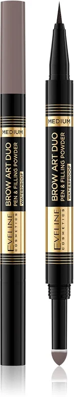 Eveline Cosmetics Art Duo Matita Per Sopracciglia A Doppia Punta Colore Medio 8 G