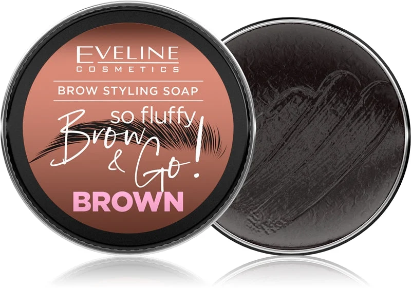 Eveline Cosmetics Brow & Go! Sapone Per Lo Styling Delle Sopracciglia Colore Marrone 25 G
