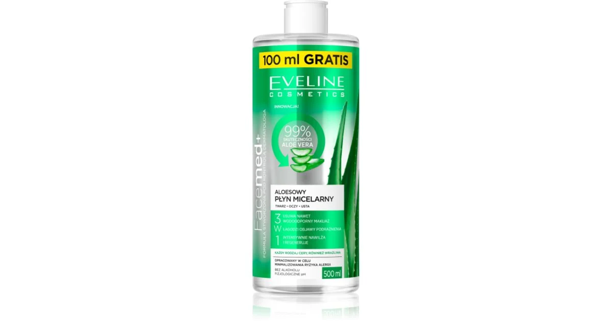 Eveline Cosmetics Facemed+ Acqua Micellare Con Aloe Vera 400 Ml