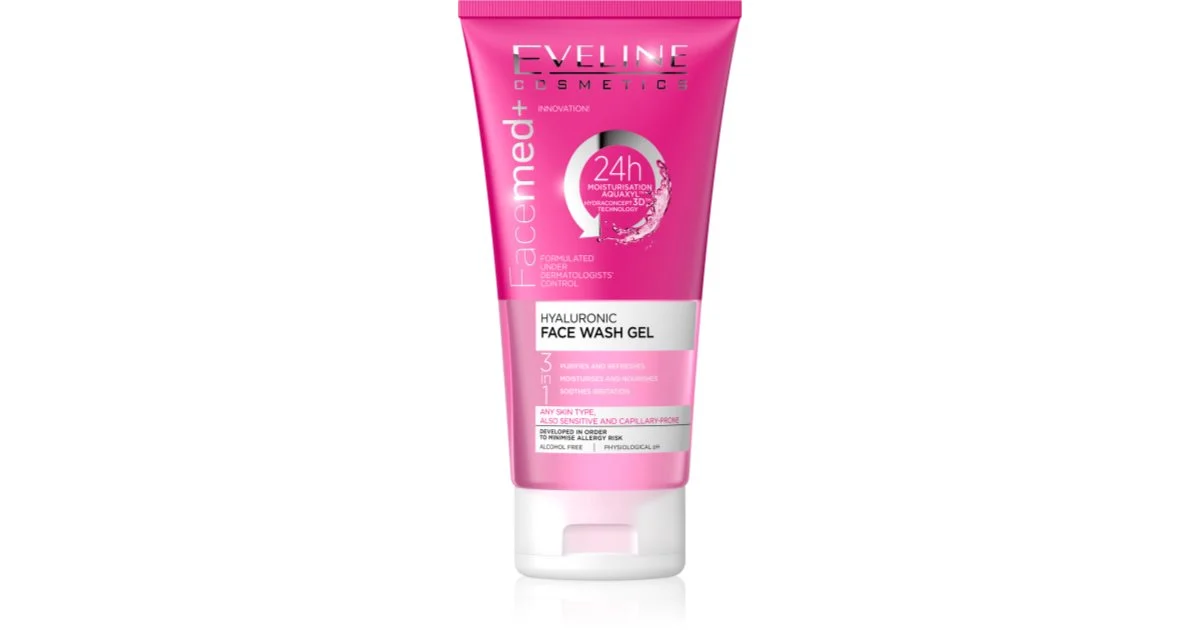Eveline Cosmetics Facemed+ Gel Detergente 3 In 1 Con Acido Ialuronico 150 Ml