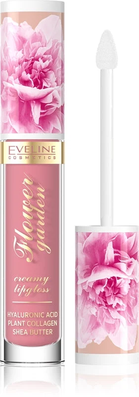 Eveline Cosmetics Flower Garden Lucidalabbra In Crema Con Acido Ialuronico Colore 01 Delicate Rose 4,5 Ml