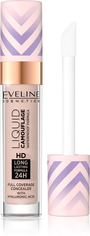 Eveline Cosmetics Liquid Camouflage Correttore Waterproof Con Acido Ialuronico Colore 03 Soft Natural 7,5 Ml