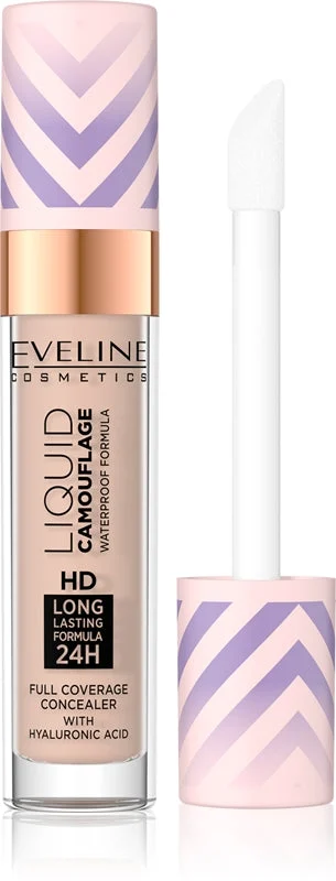 Eveline Cosmetics Liquid Camouflage Correttore Waterproof Con Acido Ialuronico Colore 05 Light Sand 7,5 Ml