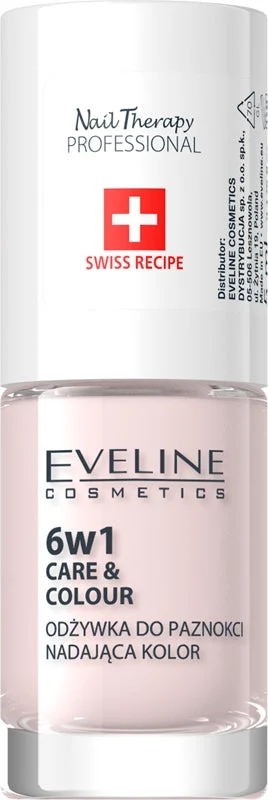 Eveline Cosmetics Therapy Cura & Colore Balsamo Per Unghie 6 In 1 Colore French 5 Ml