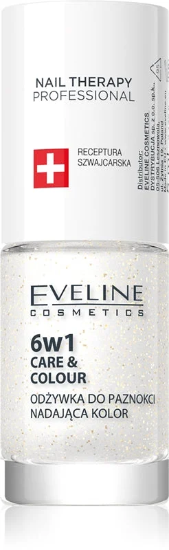 Eveline Cosmetics Therapy Care & Colour Balsamo Per Unghie 6 In 1 Colore Golden Glow 5 Ml