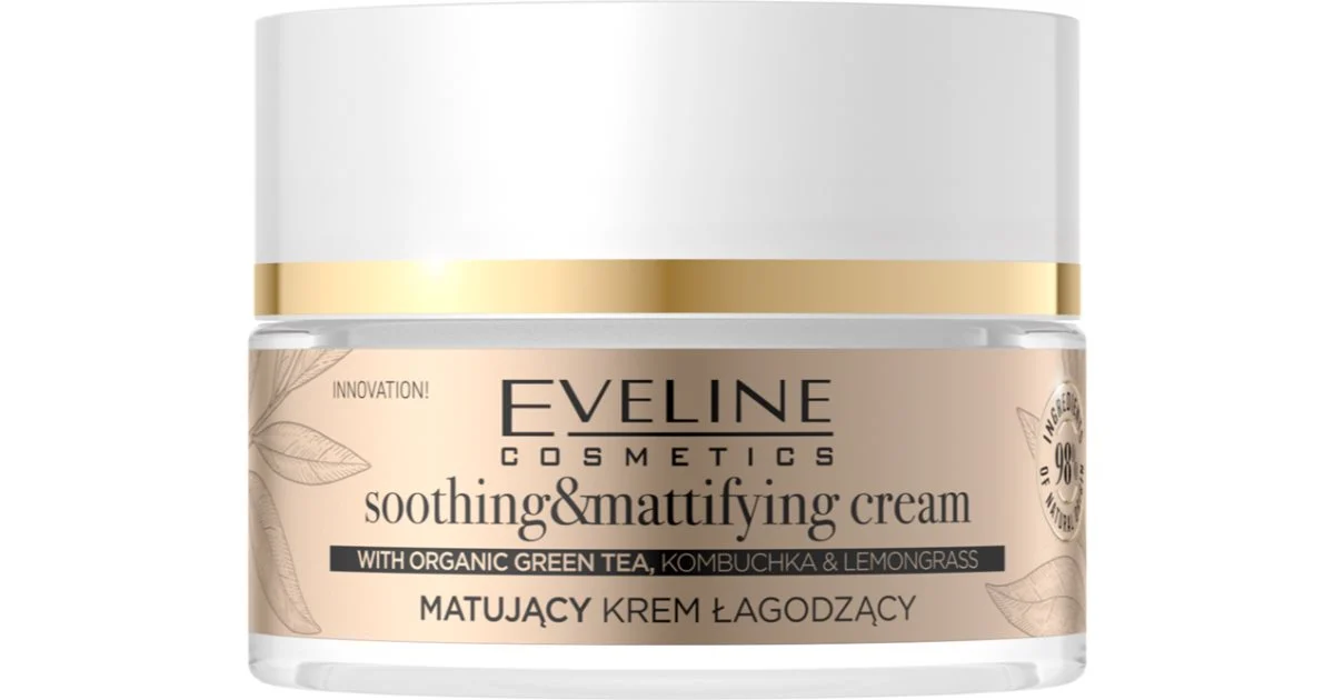 Eveline Cosmetics Organic Gold Crema Viso Leggera Effetto Opaco Con Il Verde 50 Ml