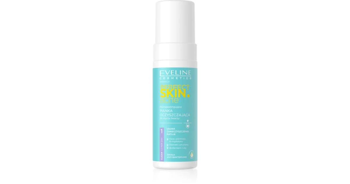 Eveline Cosmetics Perfect Skin .Acne Mousse Di Pulizia Profonda Per Pelli Problematiche 150 Ml