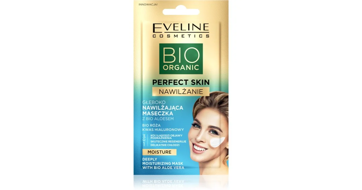 Eveline Cosmetics Perfect Skin Bio Aloe Maschera Lenitiva E Idratante 8 Ml