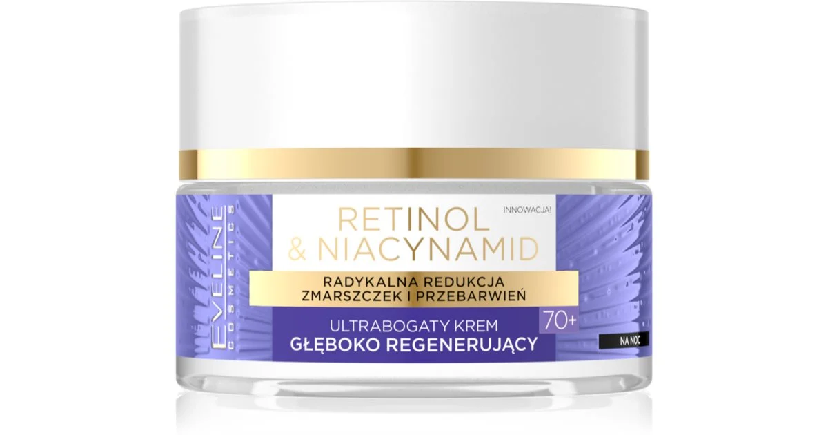 Eveline Cosmetics Retinolo E Niacinamide Crema Notte Di Rigenerazione Profonda 70+ 50 Ml