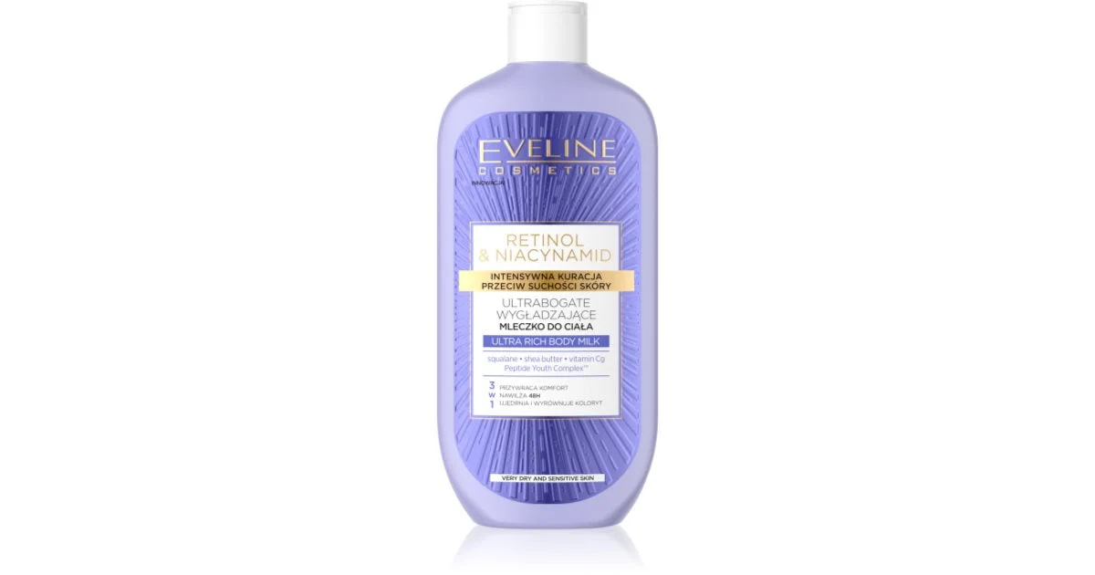 Eveline Cosmetics Retinolo E Niacinamide Latte Corpo Nutriente Intenso Effetto Lisciante 350 Ml