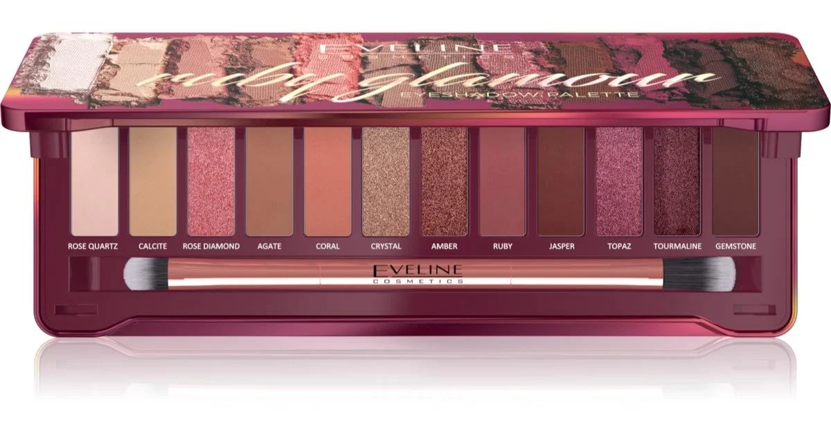 Eveline Cosmetics Ruby Glamour Palette Di Ombretti 12 G