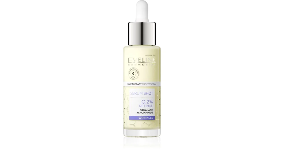 Eveline Cosmetics Shot Siero 0,2% Retinolo Notte Antirughe 30 Ml
