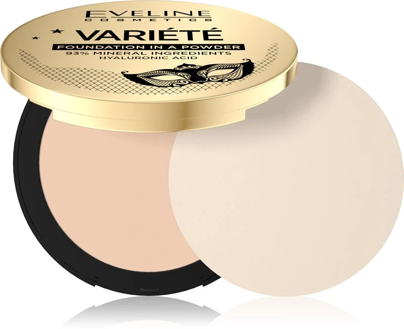 Eveline Cosmetics Variété Cipria Compatta Minerale Con Applicatore Colore 01 Light 8 G