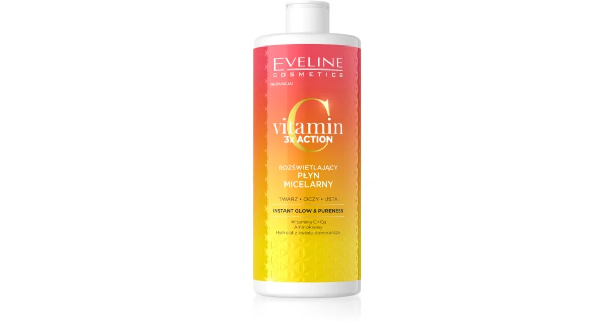 Eveline Cosmetics Vitamin C 3X Action Acqua Micellare Illuminante E Idratante 500 Ml
